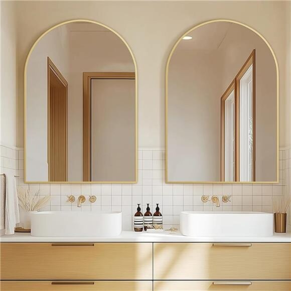 Arched Wall Mirror for Bathroom,Mirrors for Wall,24''x36'',Vanity Mirror - Picture 3 of 7